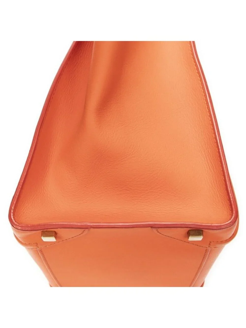 Celine Mini Luggage Orange Calfskin Leather Shoulder Bag - Picture 7 of 10